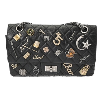 シャネル マトラッセ 2.55 ハンドバッグ ブラック A37586 エイジドカーフスキン レディース バッグ 【中古】【bag】