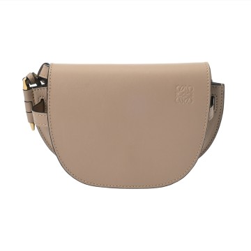 ロエベ ゲートデュアルバッグ ミニ サンド A650N46X13 ソフトカーフ/ジャガード レディース バッグ 【中古】【bag】