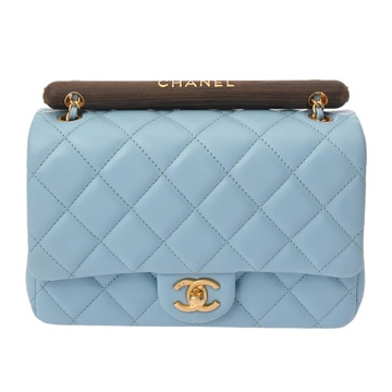 シャネル マトラッセ スモールフラップバッグ ブルー AS4151 ラムスキン/ウエッジウッド レディース バッグ 【中古】【bag】