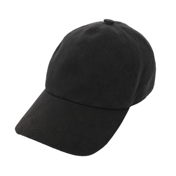 ルイ ヴィトン モノグラム モノグラム　エッセンシャル ブラック M76745 コットン60% ポリエステル40% メンズ 帽子 【中古】【other】