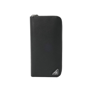 ボッテガ ヴェネタ イントレチャート ジップアラウンドウォレット ブラック 2ML107 レザー ユニセックス 財布 【中古】【purse】