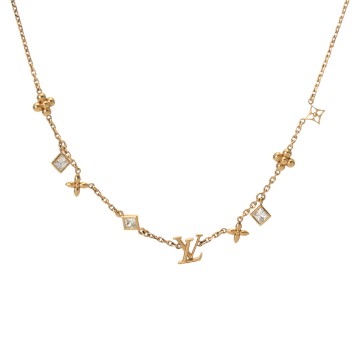 ルイ ヴィトン ネックレス LV インザスカイ ゴールド/ホワイト M01322 メタル/ラインストーン レディース ジュエリー 【中古】【jewelry】