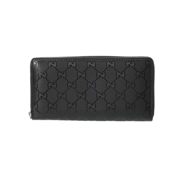 グッチ ラウンドファスナー ブラック 307982 203887 GGインプリメ レディース 財布 【中古】【purse】