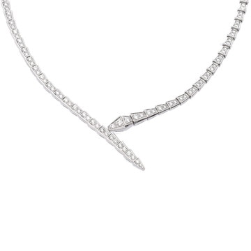 ブルガリ セルペンティヴァイパー ネックレス #L シルバー 360347 K18ホワイトゴールド WG レディース ジュエリー 【中古】【jewelry】