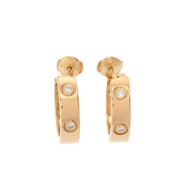 カルティエ ラブピアス 2PD ゴールド K18イエローゴールド YG レディース ジュエリー 【中古】【jewelry】