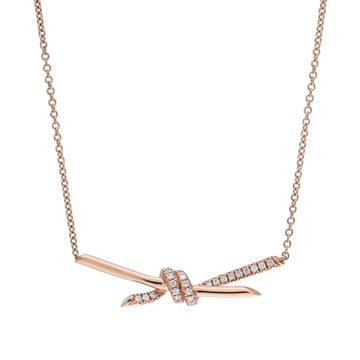 ティファニー ノットネックレス ゴールド K18ピンクゴールド PG レディース ジュエリー 【中古】【jewelry】