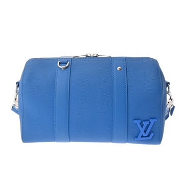 ルイ ヴィトン LVアエログラム LVアエログラム シティキーポル ブルー M22486 カウハイドレザー ユニセックス バッグ 【中古】【bag】