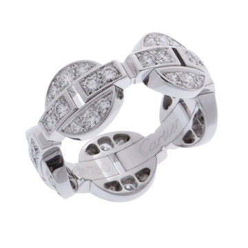 カルティエ イマリアリング #53 フルパヴェ シルバー N4192053 K18ホワイトゴールド WG レディース ジュエリー 【中古】【jewelry】