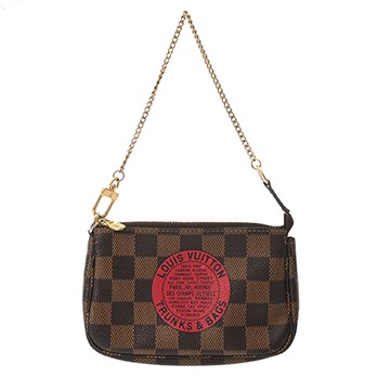 ルイ ヴィトン ダミエ ミニポシェットアクセソワール T&B ブラウン N58011 ダミエキャンバス レディース 【中古】【bag】