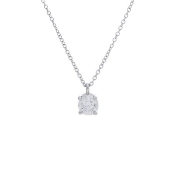 ティファニー ソリティア ネックレス ゴールド Pt950プラチナ レディース ジュエリー 【中古】【jewelry】