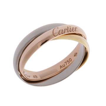 カルティエ トリニティリング SM #49 ゴールド CRB4086149 K18イエローゴールド YG/K18ピンクゴールド PG/K18ホワイトゴールドWG レディース ジュエリー 【中古】【jewelry】