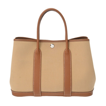 エルメス ガーデンパーティ TPM トレンチ/ゴールド トワルオフィシェ/ネゴンダ レディース バッグ 【中古】【bag】