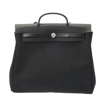 エルメス エールバッグ MM  ブラック トワルオフィシェ/ヴァッシュハンター ユニセックス バッグ 【中古】【bag】