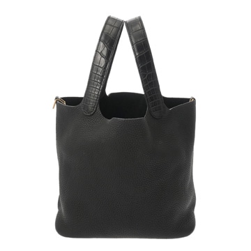 エルメス ピコタン ロックタッチ MM ブラック アリゲーターマット/トリヨンクレマンス レディース バッグ 【中古】【bag】