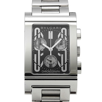ブルガリ レッタンゴロ クロノグラフ RTC49S ブラック メンズ 時計 【中古】【wristwatch】