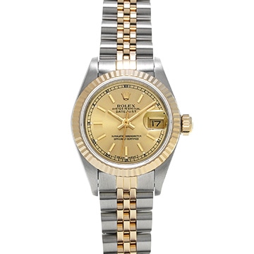 ロレックス デイトジャスト 69173 シャンパン レディース 時計 【中古】【wristwatch】