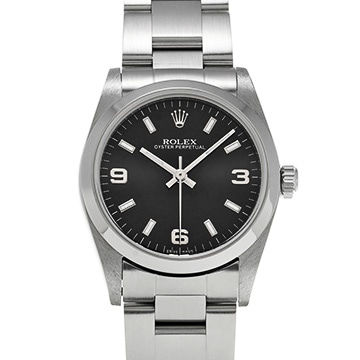 ロレックス オイスターパーペチュアル 77080 ブラック ユニセックス 時計 【中古】【wristwatch】