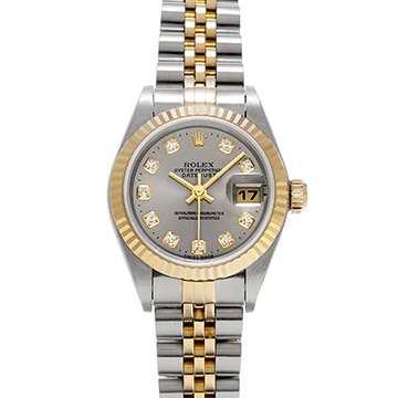 ロレックス デイトジャスト 79173G グレー/ダイヤモンド レディース 時計 【中古】【wristwatch】