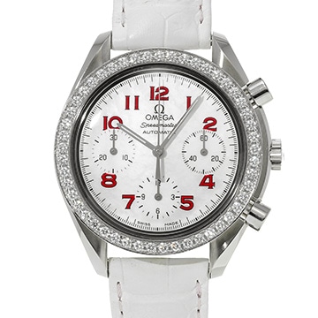 オメガ スピードマスター オートマティック 3815.79.40 ホワイトシェル レディース 時計 【中古】【wristwatch】