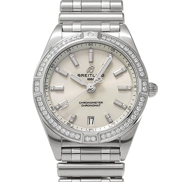 ブライトリング クロノマット 32 A77310591A1A1 シルバー/ダイヤモンド レディース 時計 【中古】【wristwatch】