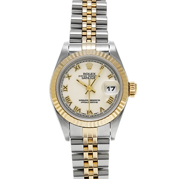 ロレックス デイトジャスト 69173 アイボリー レディース 時計 【中古】【wristwatch】