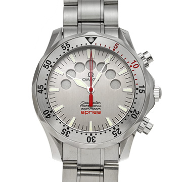 オメガ シーマスター 300 アプネア ジャック・マイヨール 2595.30 シルバー メンズ 時計 【中古】【wristwatch】