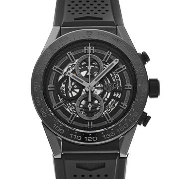 タグ ホイヤー カレラ キャリバーホイヤー01 クロノグラフ CAR2A90.FT6071 ブラック メンズ 時計 【中古】【wristwatch】