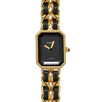 シャネル プルミエール L H0001 ブラック レディース 時計 【中古】【wristwatch】