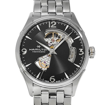 ハミルトン ジャズマスター オープンハート 42mm H32705131 ブラック メンズ 時計 【中古】【wristwatch】