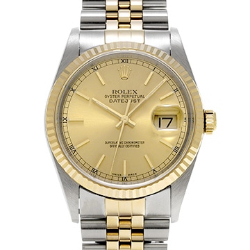 ロレックス デイトジャスト 16233 シャンパン メンズ 時計 【中古】【wristwatch】