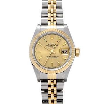 ロレックス デイトジャスト 69173 シャンパン レディース 時計 【中古】【wristwatch】