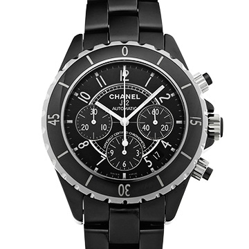 シャネル J12 クロノグラフ 41MM H0940 ブラックラッカー メンズ 時計 【中古】【wristwatch】