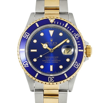 ロレックス サブマリーナ デイト 16613 ブルー メンズ 時計 【中古】【wristwatch】