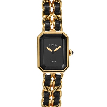 シャネル プルミエール L H0001 ブラック レディース 時計 【中古】【wristwatch】
