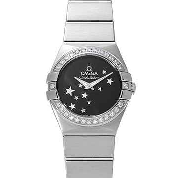オメガ コンステレーション クォーツ 123.15.24.60.01.001 ブラック レディース 時計 【中古】【wristwatch】