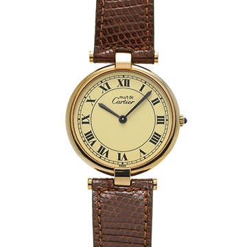 カルティエ ヴァンドーム - アイボリー ユニセックス 時計 【中古】【wristwatch】