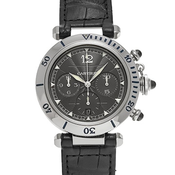カルティエ パシャ クロノグラフ W3105155 グレー ユニセックス 時計 【中古】【wristwatch】
