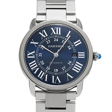 カルティエ ロンドソロ XL WSRN0023 ブルー メンズ 時計 【中古】【wristwatch】