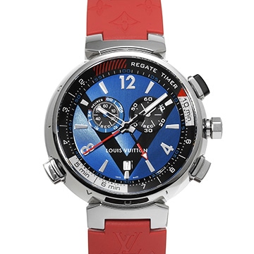 ルイ ヴィトン タンブール レガッタ ルイ・ヴィトンカップ Q102D ブルー/ブラック メンズ 時計 【中古】【wristwatch】