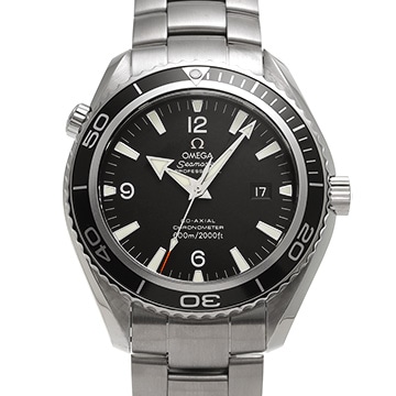 オメガ シーマスター プラネットオーシャン 600 コーアクシャル 2200.50 ブラック メンズ 時計 【中古】【wristwatch】