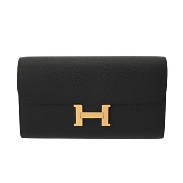 エルメス コンスタンス ロング トゥーゴー ブラック ヴォーエプソン ユニセックス 財布 【新品】【purse】