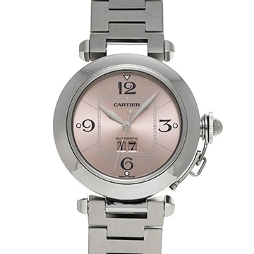 カルティエ パシャC ビッグデイト W31058M7 ピンク ユニセックス 時計 【中古】【wristwatch】