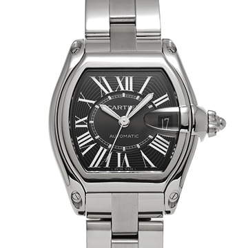 カルティエ ロードスター LM W62041V3 ブラック メンズ 時計 【中古】【wristwatch】