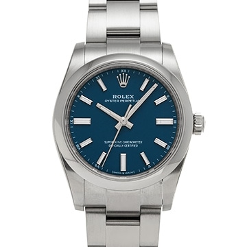 ロレックス オイスターパーペチュアル 34 124200 ブライトブルー ユニセックス 時計 【中古】【wristwatch】