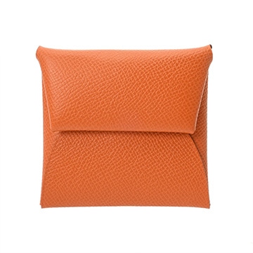 エルメス バスティア オレンジ ヴォーエプソン ユニセックス 財布 【中古】【purse】