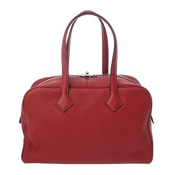 エルメス ヴィクトリア 35 ルージュグレナ トリヨンクレマンス ユニセックス バッグ 【中古】【bag】