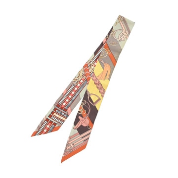 エルメス ツイリー BRIDES ET GRIS GRIS マルチカラー シルク100％ レディース 【中古】【other】