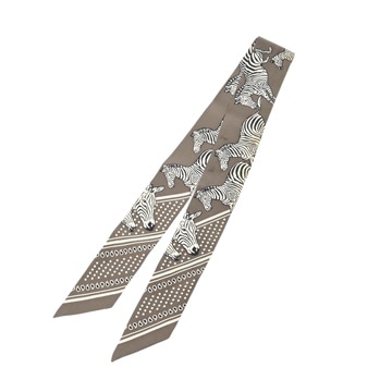 エルメス ツイリー LES ZEBRES マルチカラー シルク100％ レディース 【中古】【other】