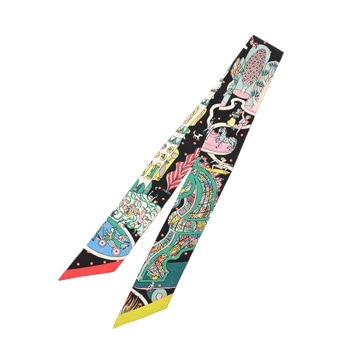 エルメス ツイリー EXPOSITION UNIVERSELLE マルチカラー シルク100％ レディース 【中古】【other】