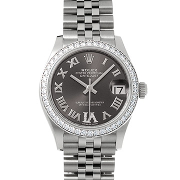 ロレックス デイトジャスト 31 278384RBR ダークグレー/ダイヤモンド ユニセックス 時計 【新品】【wristwatch】